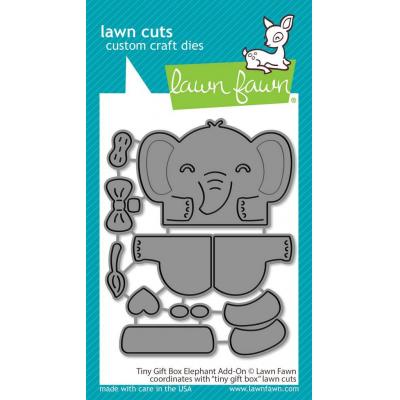 Lawn Fawn Lawn Cuts - Tiny Gift Box Elephant Add-On